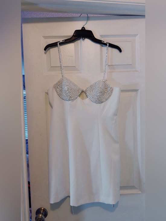 Gianni Bini Dresses & Skirts - Gianni Bini Cream Mini Dress with Beaded Straps